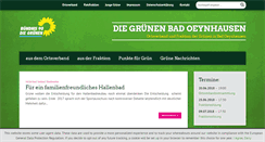Desktop Screenshot of gruene-badoeynhausen.de