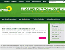 Tablet Screenshot of gruene-badoeynhausen.de